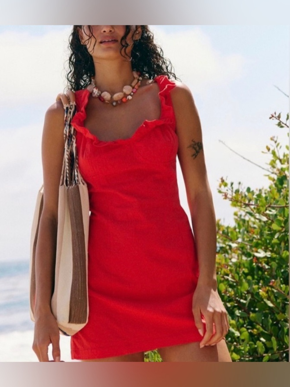 Free People Free-est Bianca Bodycon Mini in High Risk Red